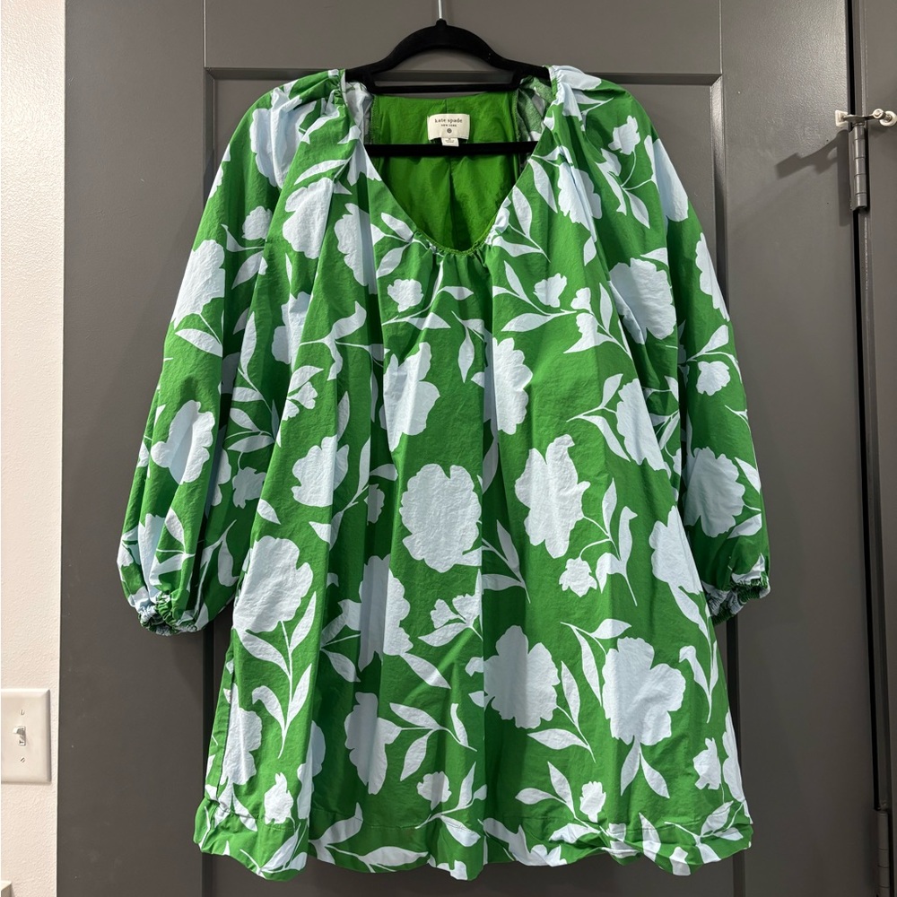 Green Floral Print Blouse